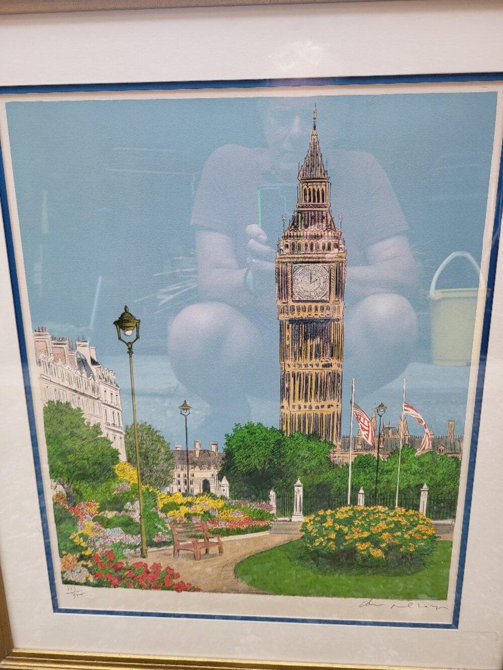 Denis Paul Noyer lithograph, Big Ben 123/375
